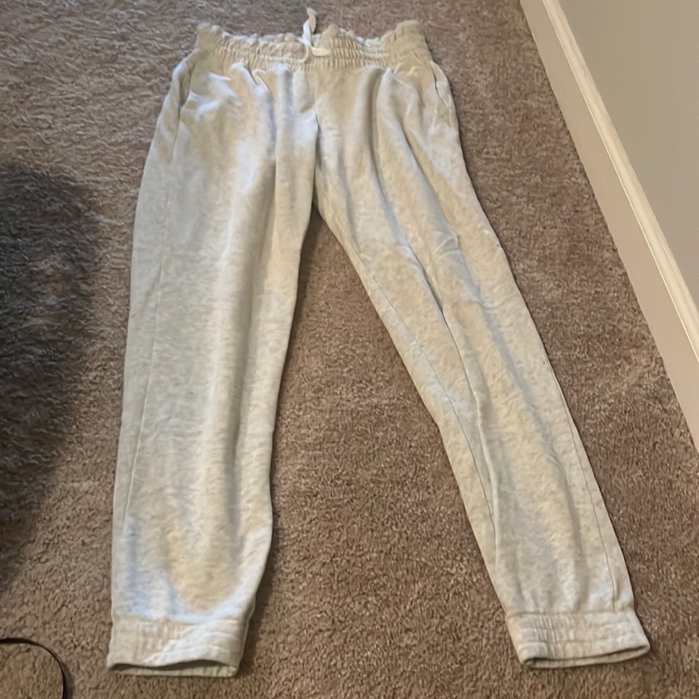 Hollister size small light grey/white joggers